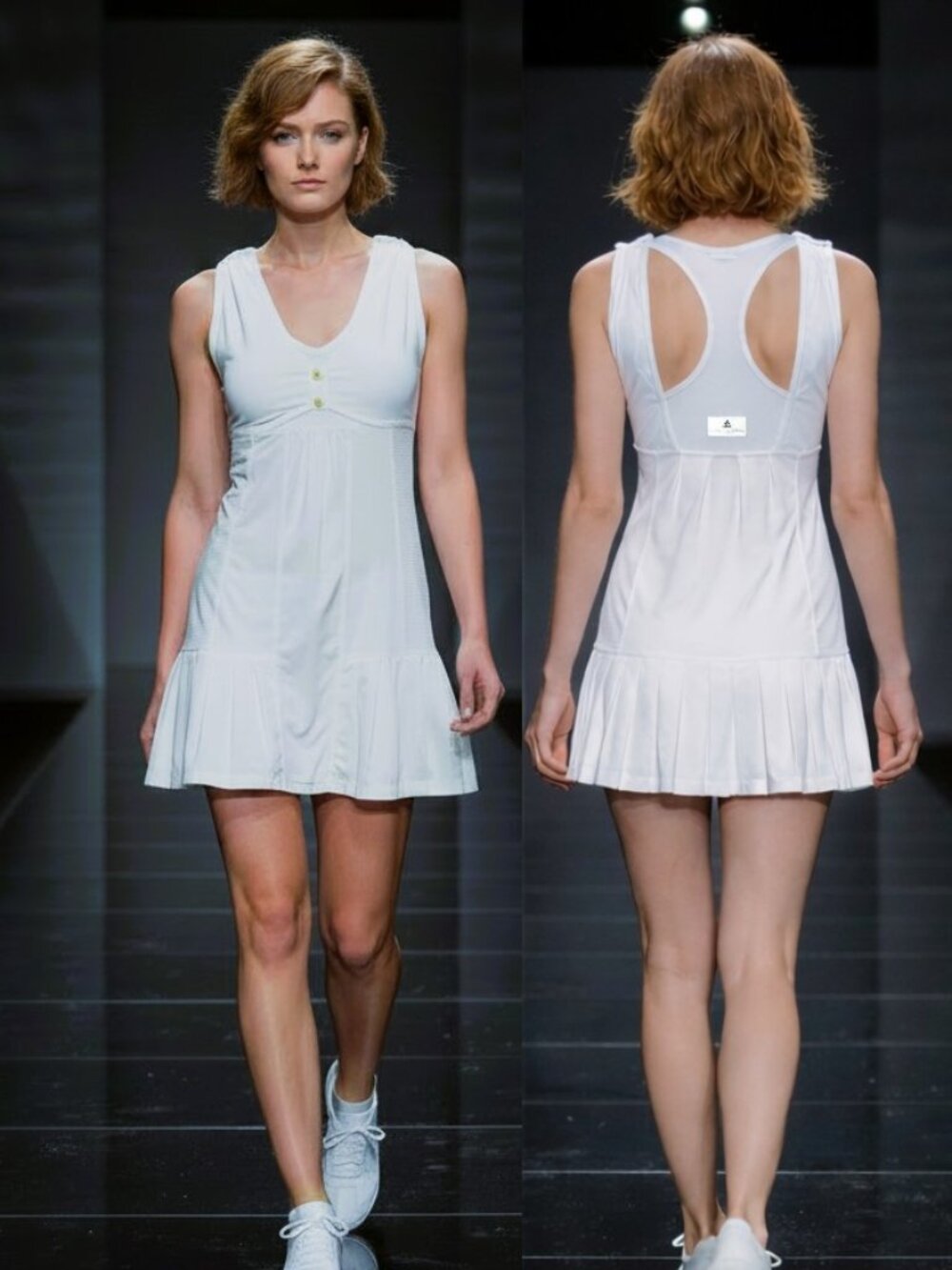 Nwt Adidas Stella McCartney RARE Tennis Dress Pleated Skirt White L Large